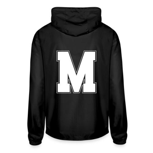 White Letter M – Varsity Alphabet Monogram - Unisex Lightweight Windbreaker Jacket