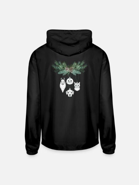 Animal Ornament Festivity - Unisex Lightweight Windbreaker Jacket - black