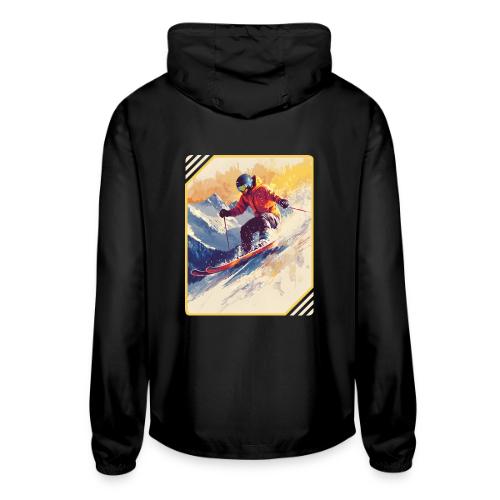 Skiing Through Snow Dreams - Unisex Lightweight Windbreaker Jacket