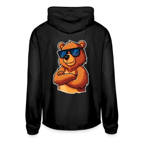 Cool Bear Sunglasses Cartoon Design - Unisex Lightweight Windbreaker Jacket