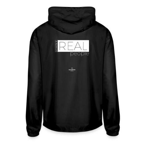 Real in white - Unisex Lightweight Windbreaker Jacket