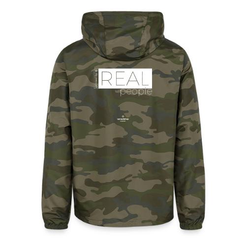 Real in white - Unisex Lightweight Windbreaker Jacket