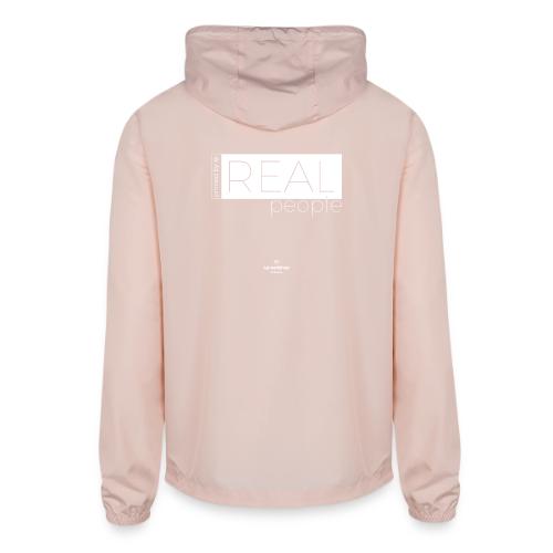 Real in white - Unisex Lightweight Windbreaker Jacket