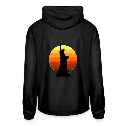 USA: Golden Horizon Liberty - Unisex Lightweight Windbreaker Jacket