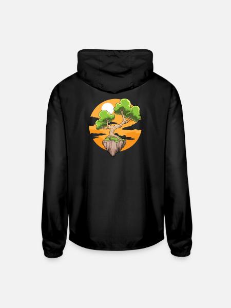 Bonsai - Unisex Lightweight Windbreaker Jacket - black