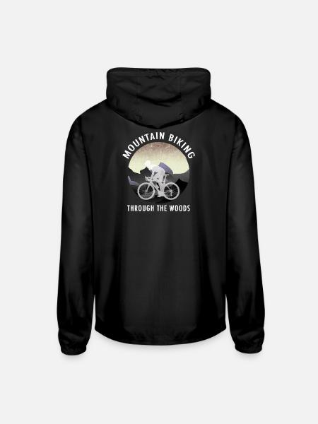 VTT à travers les bois - Unisex Lightweight Windbreaker Jacket - black - Back