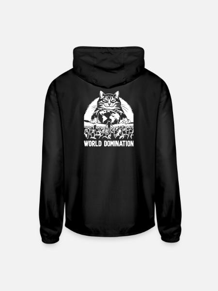 World Domination 1 - Unisex Lightweight Windbreaker Jacket - black - Back