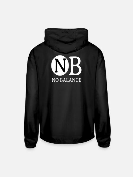 No balance - Unisex Lightweight Windbreaker Jacket - black