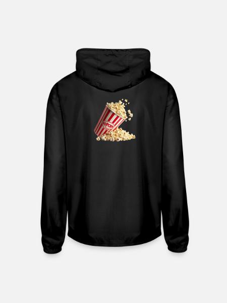 Popcorn Bucket Retro Design - Unisex Lightweight Windbreaker Jacket - black - Back