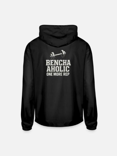 Bench Press Meme Spot Me Bro Gym Humor - Unisex Lightweight Windbreaker Jacket - black - Back