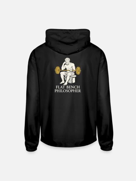 Funny Bench Press Meme Spot Me Bro Powerlifting - Unisex Lightweight Windbreaker Jacket - black - Back