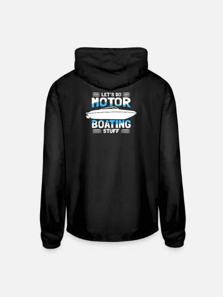 Motor Boating Stuff Motorboat - Unisex Lightweight Windbreaker Jacket - black