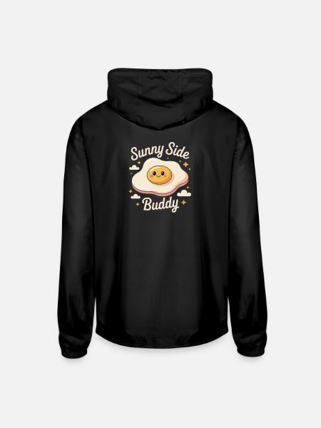Sunny Side Buddy - Unisex Lightweight Windbreaker Jacket - black - Back
