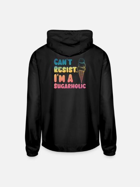 Sugarholic Ice Cream Pop - Unisex Lightweight Windbreaker Jacket - black