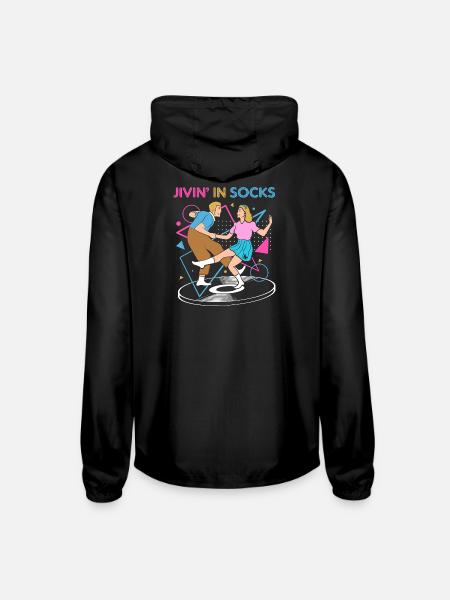 Dance Party 50s Sock Hop - Unisex Lightweight Windbreaker Jacket - black