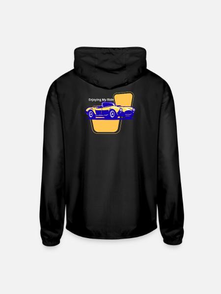 Enjoying_My_Ride - Unisex Lightweight Windbreaker Jacket - black
