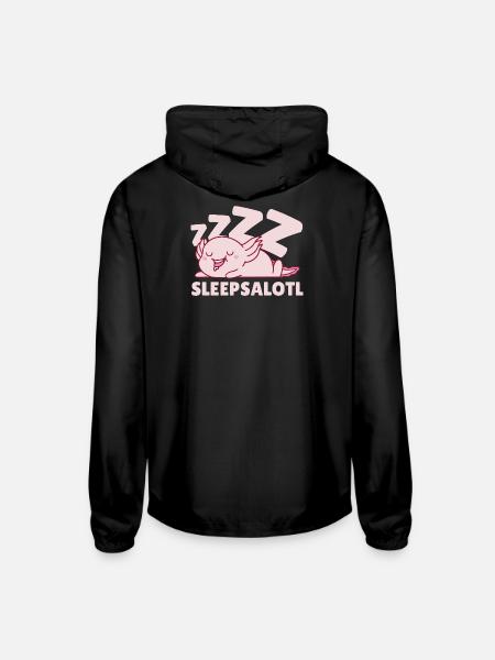 Sleepsalotl - Unisex Lightweight Windbreaker Jacket - black