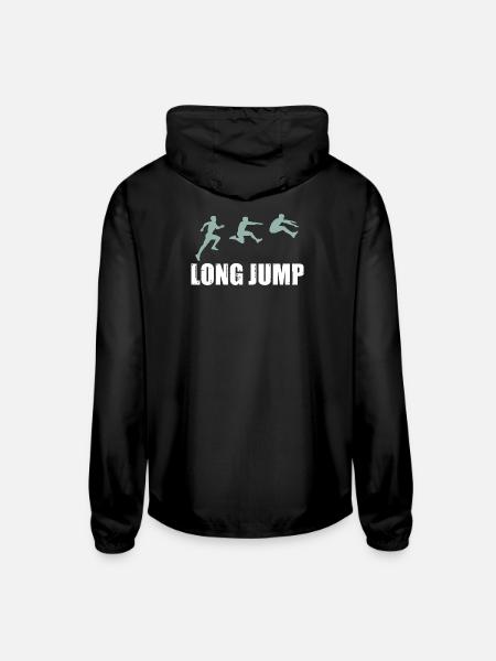 Long Jump Silhouettes - Unisex Lightweight Windbreaker Jacket - black