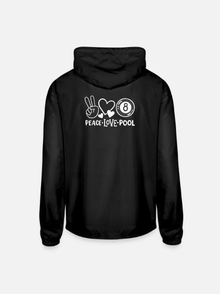 8 Pool Ball Pool Player - Unisex Lightweight Windbreaker Jacket - black