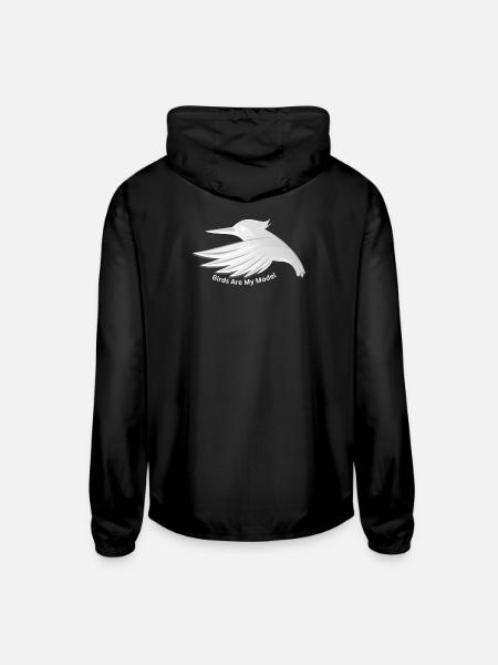 Birds_Are_My_Model - Unisex Lightweight Windbreaker Jacket - black
