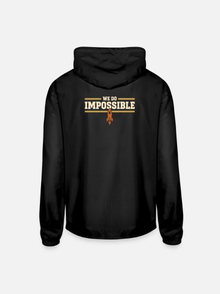 Rocket Science Rocket Scientist Aerospace Engineer - Unisex Lightweight Windbreaker Jacket - black - Back