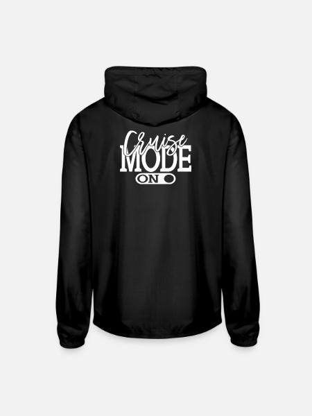 Cruise Mode On - Unisex Lightweight Windbreaker Jacket - black - Back