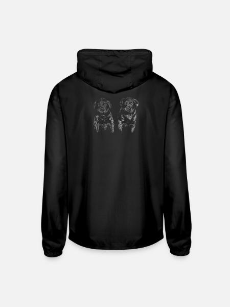 Puppy Halftone Duo - Unisex Lightweight Windbreaker Jacket - black