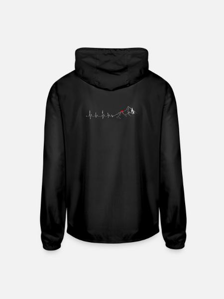 Heartbeat Summit Sunrise - Unisex Lightweight Windbreaker Jacket - black - Back