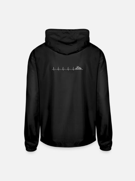 Roller Skater Heartbeat - Unisex Lightweight Windbreaker Jacket - black - Back
