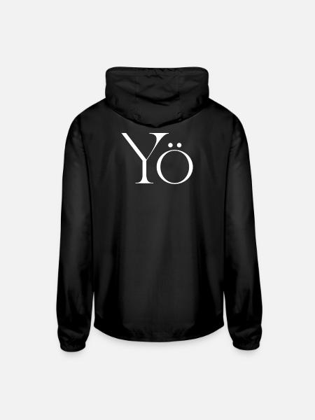 Yö Glyph Monochrome - Unisex Lightweight Windbreaker Jacket - black