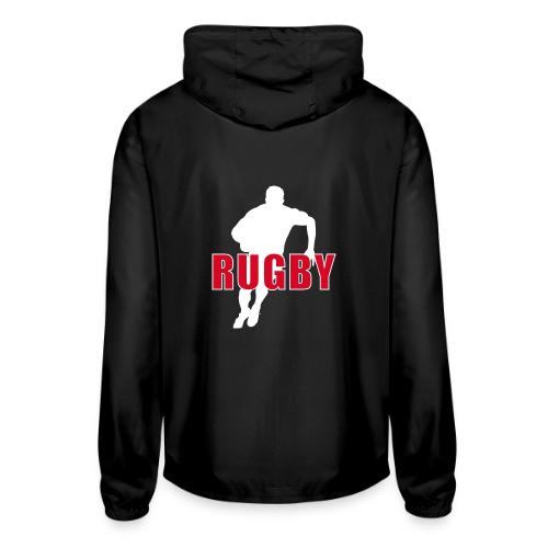 Bold Rugby Action Silhouette - Unisex Lightweight Windbreaker Jacket