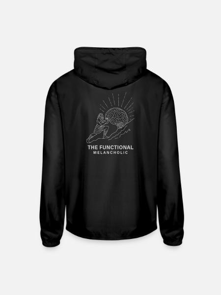 The Functional Melancholic - Unisex Lightweight Windbreaker Jacket - black