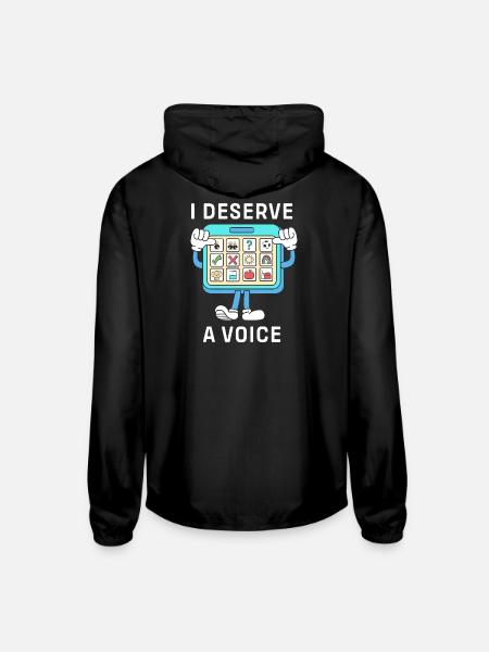 AAC Speech Therapist - Unisex Lightweight Windbreaker Jacket - black - Back