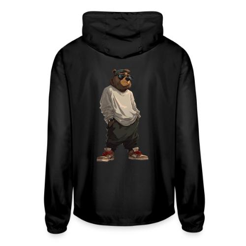 Urban Streetwear Bear Cool Apparel Design - Unisex Lightweight Windbreaker Jacket