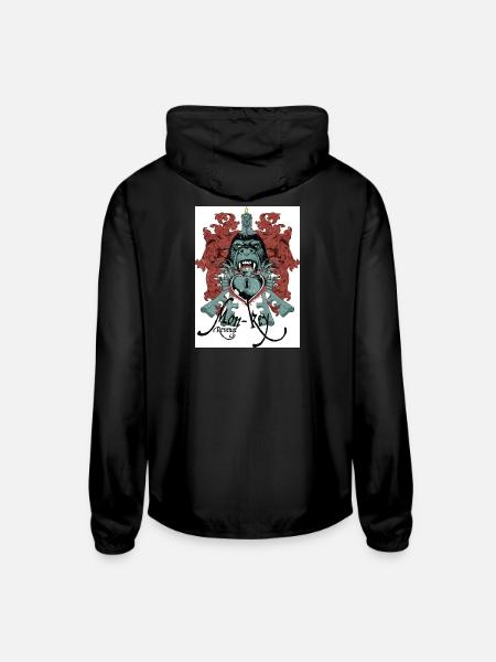 Mon-Key Revenge - Unisex Lightweight Windbreaker Jacket - black