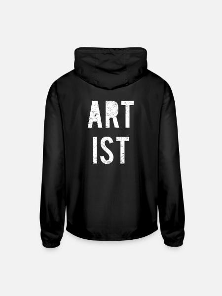 Artist - Unisex Lightweight Windbreaker Jacket - black