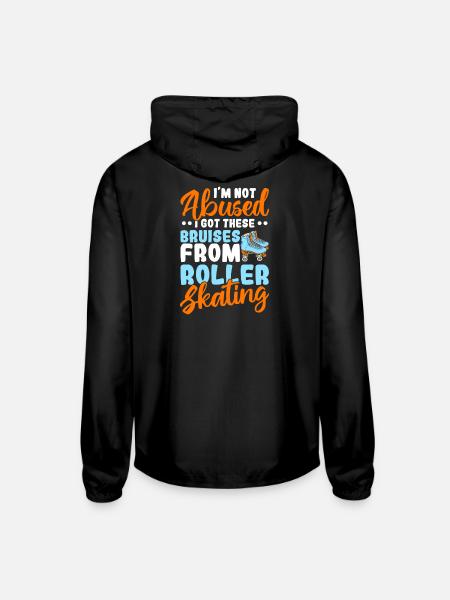 Roller Skate Design - Unisex Lightweight Windbreaker Jacket - black - Back