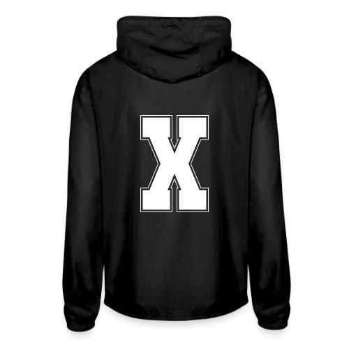 White Letter X – Varsity Alphabet Monogram - Unisex Lightweight Windbreaker Jacket