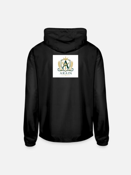 Arain Pride - Premium Punjabi Heritage Graphic - Unisex Lightweight Windbreaker Jacket - black