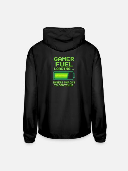 Gamer fuel - Unisex Lightweight Windbreaker Jacket - black