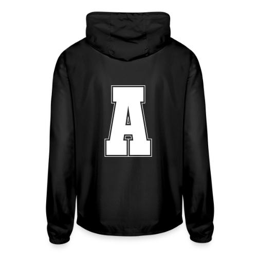 White Letter A – Varsity Alphabet Monogram - Unisex Lightweight Windbreaker Jacket