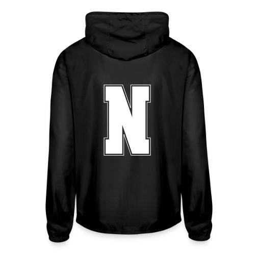 White Letter N – Varsity Alphabet Monogram - Unisex Lightweight Windbreaker Jacket