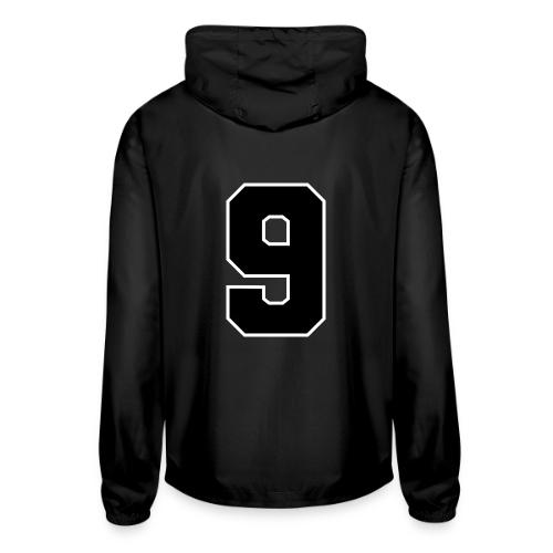 Varsity Number 9 Athletic Font - Unisex Lightweight Windbreaker Jacket