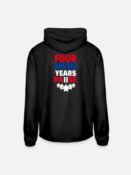 Four more years pause - Unisex Lightweight Windbreaker Jacket - black