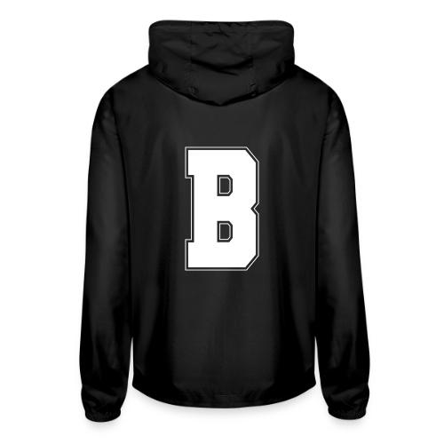 White Letter B – Varsity Alphabet Monogram - Unisex Lightweight Windbreaker Jacket