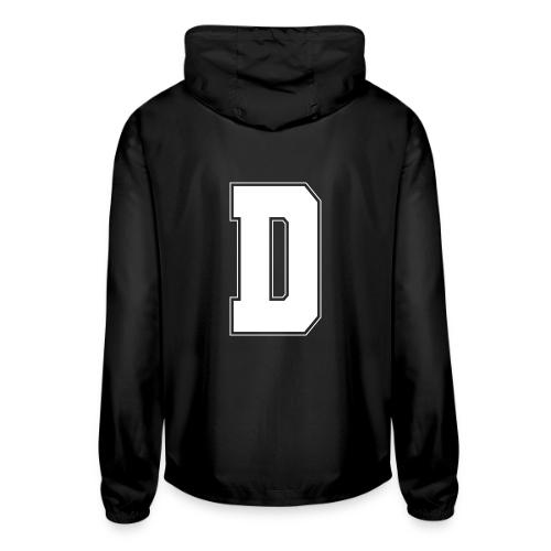 White Letter D – Varsity Alphabet Monogram - Unisex Lightweight Windbreaker Jacket