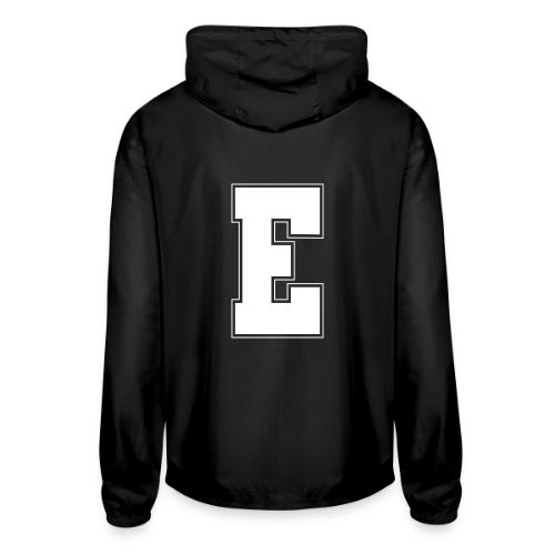 White Letter E – Varsity Alphabet Monogram - Unisex Lightweight Windbreaker Jacket