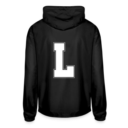 White Letter L – Varsity Alphabet Monogram - Unisex Lightweight Windbreaker Jacket