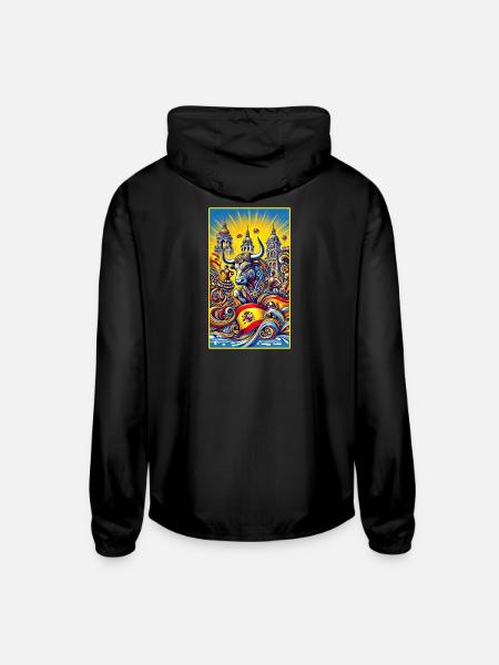 Spanien Stier Espana Design - Unisex Lightweight Windbreaker Jacket - black