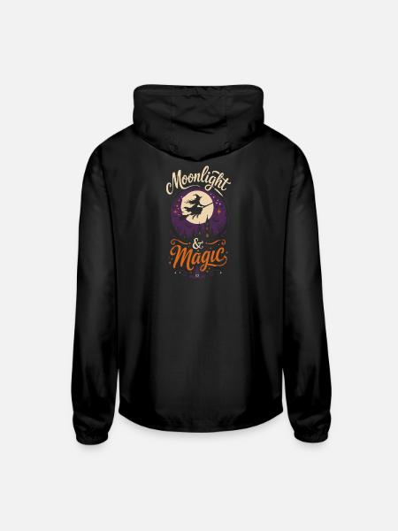 Moonlight & Magic Tshirt - Unisex Lightweight Windbreaker Jacket - black